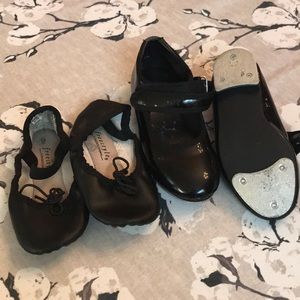 Kids ballet and tap shoes
